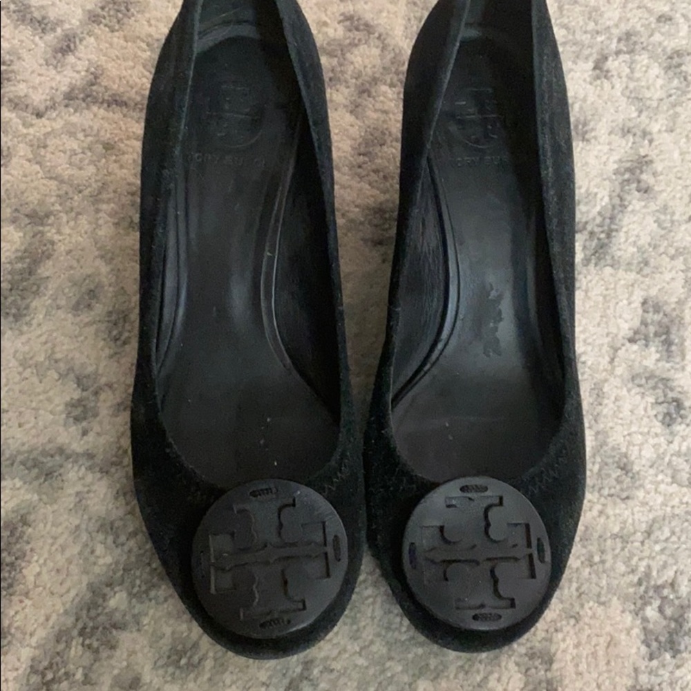 Suede Tory Burch wedges